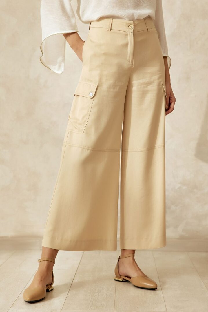 Γυναικεία Zip Culotte-Nude - Image 3
