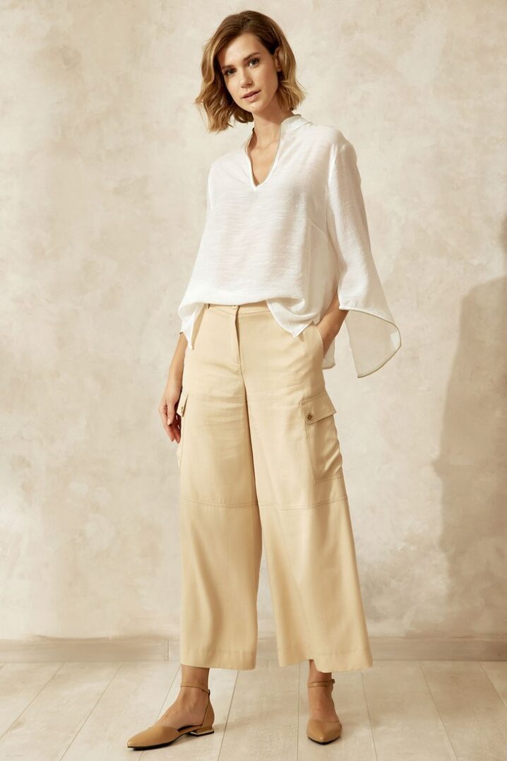 Γυναικεία Zip Culotte-Nude