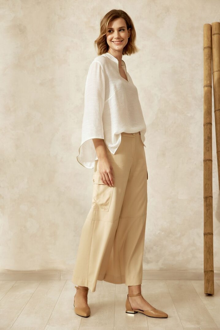 Γυναικεία Zip Culotte-Nude - Image 2