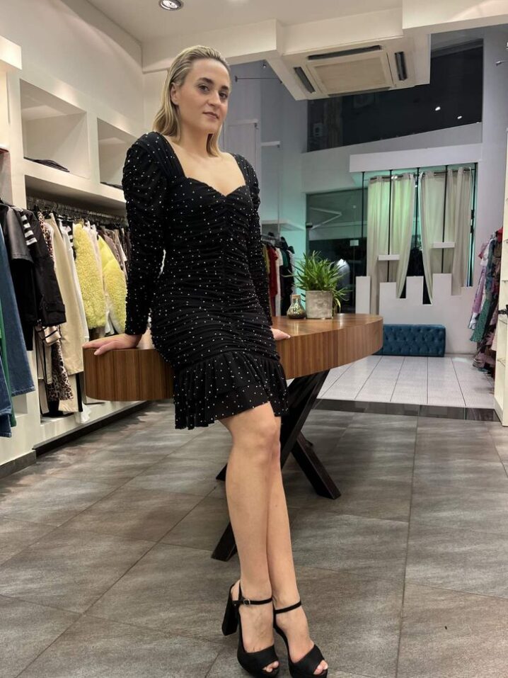 Γυναικείο Mini Φόρεμα Silvia-Μαύρο