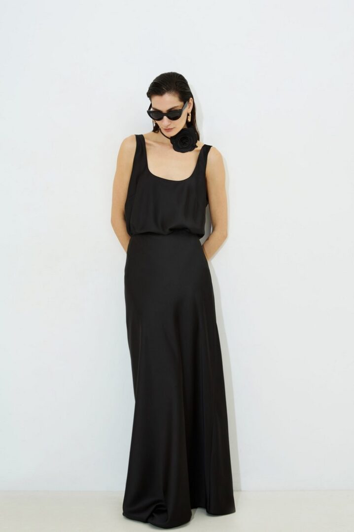 Γυναικεία Φούστα Branca Maxi-Μαύρο - Image 3