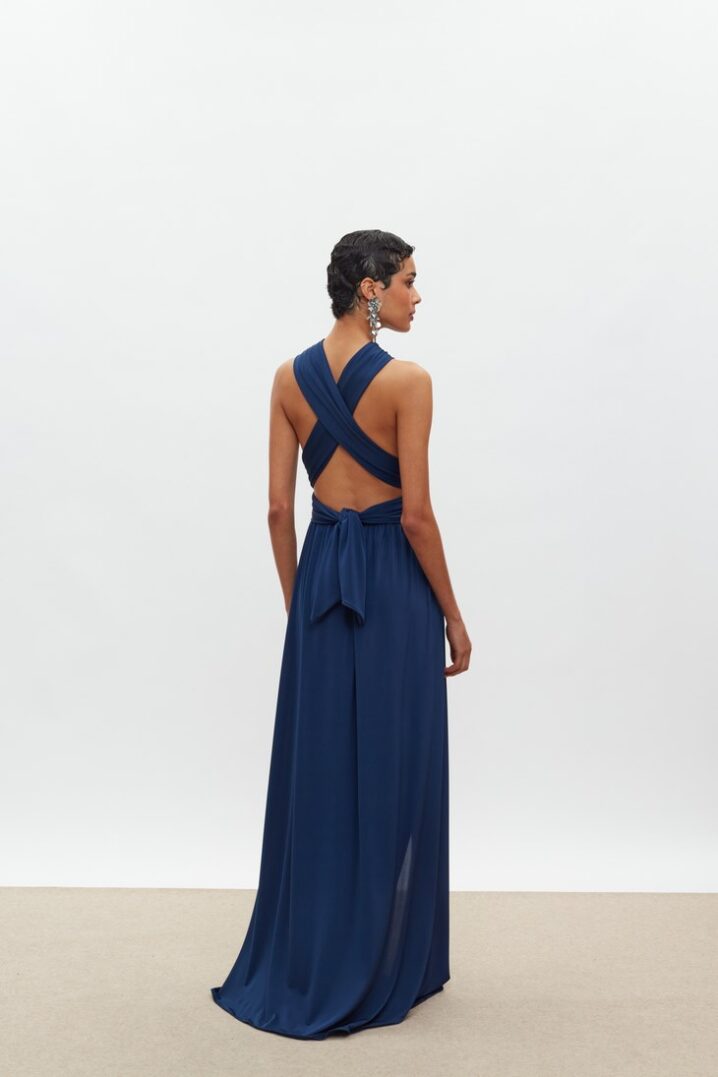 Γυναικείο Maxi Φόρεμα Beatrice Polymorphic-Royal Blue - Image 2