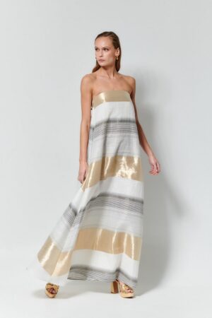 Γυναικείο Maxi Strapless-Μπεζ
