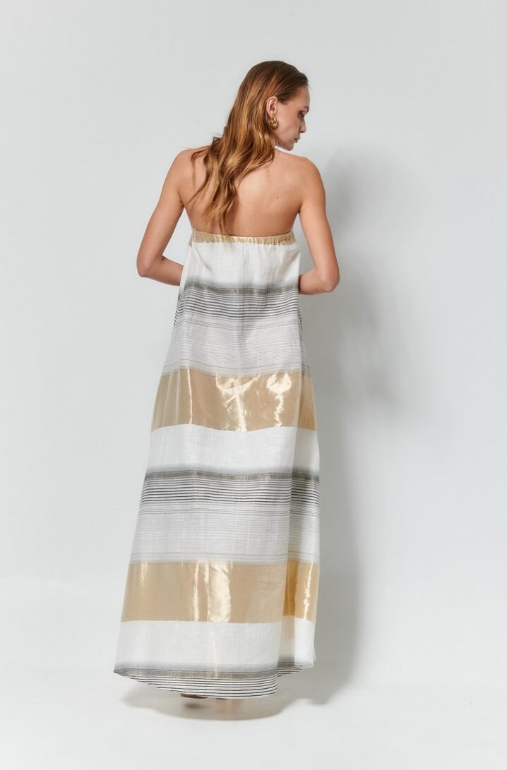 Γυναικείο Maxi Strapless-Μπεζ - Image 3