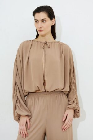 Γυναικείο Sabrina Ruffly Top-Nude