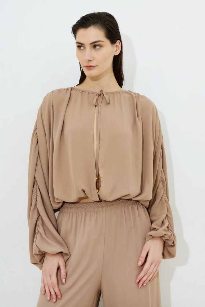 Γυναικείο Sabrina Ruffly Top-Nude