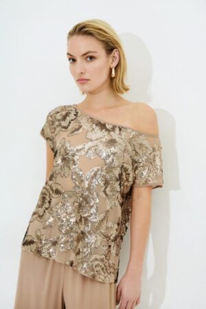 Γυναικεία Kari Floral Sequin Μπλούζα-Μπεζ