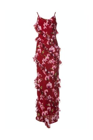 Γυναικείο Klelia Maxi Φόρεμα-Floral Μπορντό