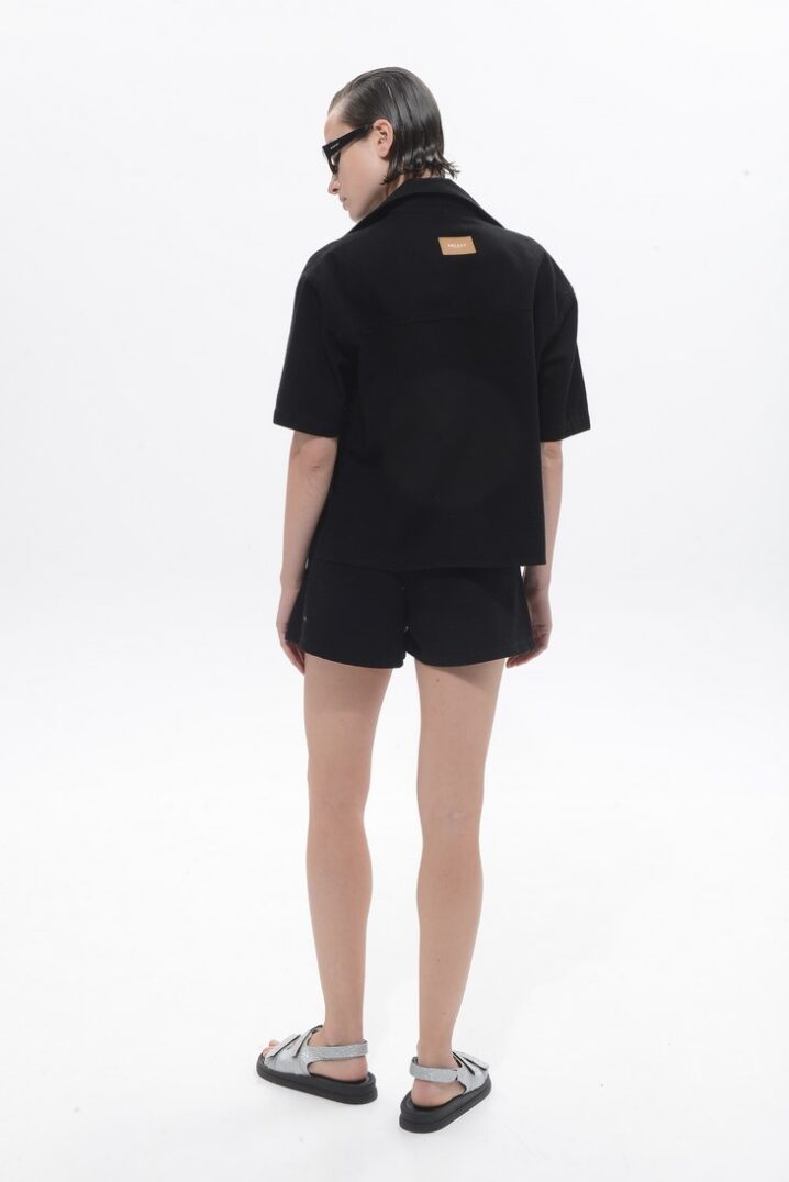 Γυναικείο Jean Jacket Odette-Μαύρο - Image 3