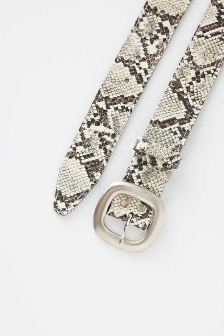 Γυναικεία Ζώνη Milena Animal Print-Ασπρόμαυρο - Image 2