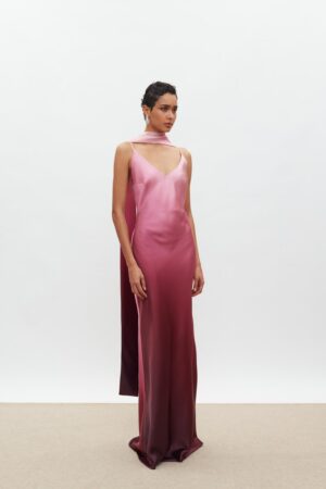 Γυναικείο Maxi Calista Φόρεμα-Ombre Cherry