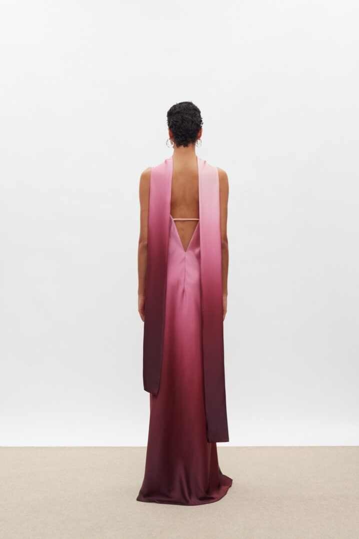 Γυναικείο Maxi Calista Φόρεμα-Ombre Cherry - Image 3
