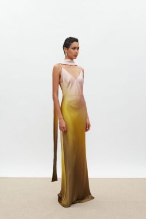 Γυναικείο Maxi Calista Φόρεμα-Ombre Olive
