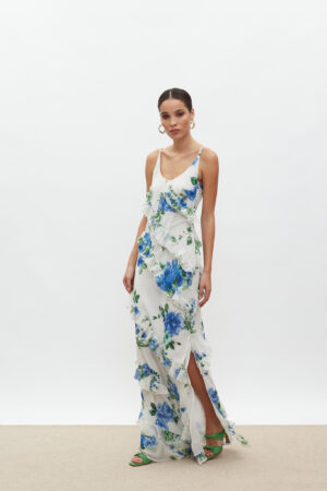 Γυναικείο Klelia Maxi Φόρεμα-Floral Λευκό