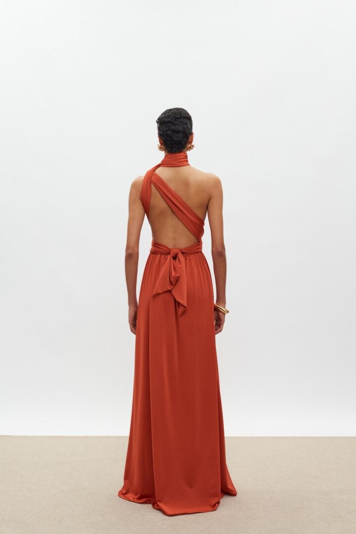 Γυναικείο Maxi Beatrice Polymorphic Φόρεμα-Terracotta - Image 2