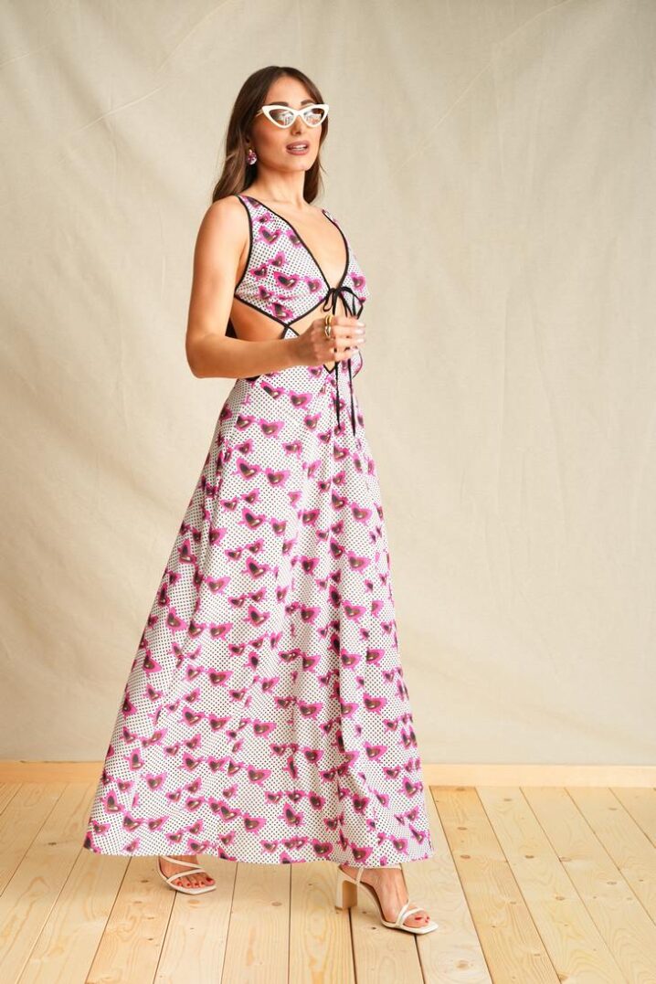 Γυναικείο Retroholics Dots Backless Φόρεμα-Εμπριμέ - Image 2