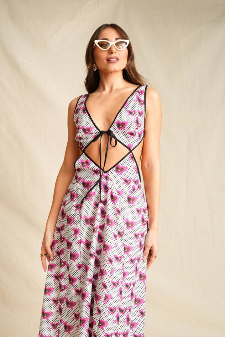 Γυναικείο Retroholics Dots Backless Φόρεμα-Εμπριμέ - Image 3