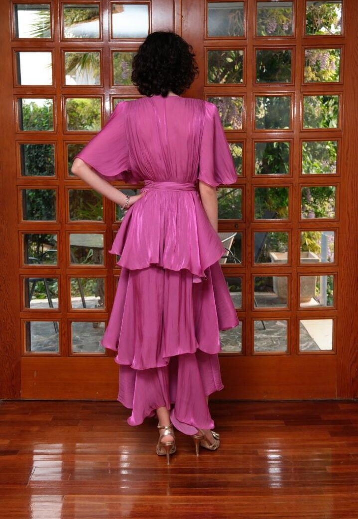 Γυναικείο Sarah Φόρεμα-Magenta - Image 5