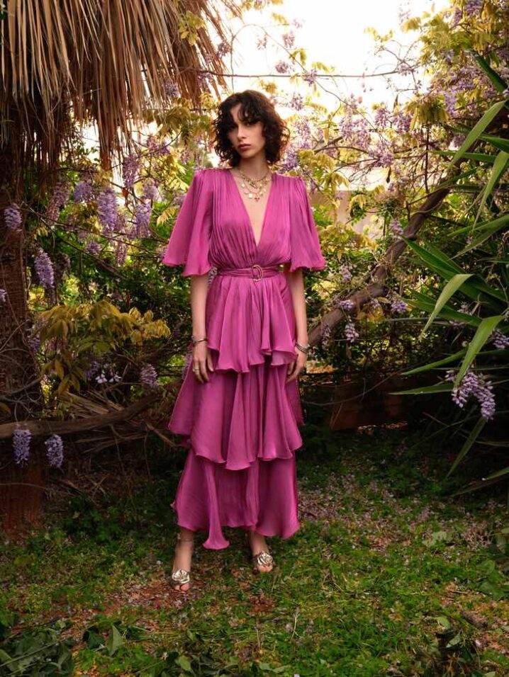 Γυναικείο Sarah Φόρεμα-Magenta - Image 4