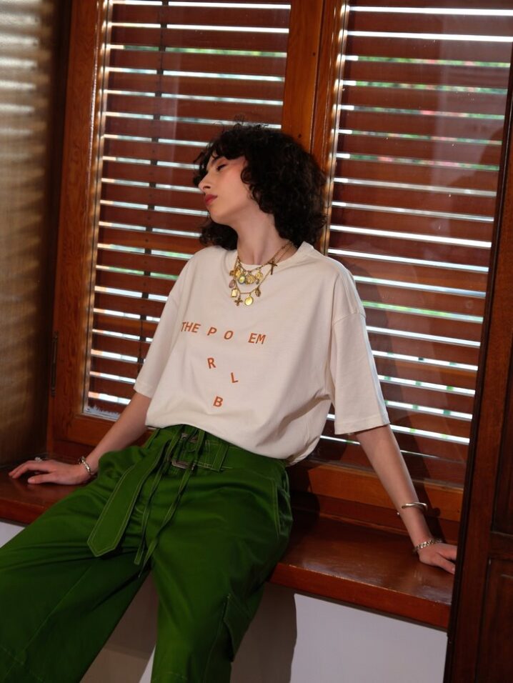 Γυναικείο Poem T.Shirt-Eκρού - Image 4