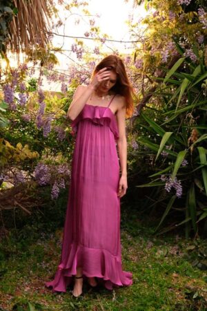 Γυναικείο Elisabeth Maxi Φόρεμα-Magenta