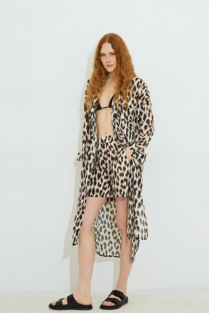 Γυναικείο Raine Leopard Shirt Dress-Αnimal Print - Image 3