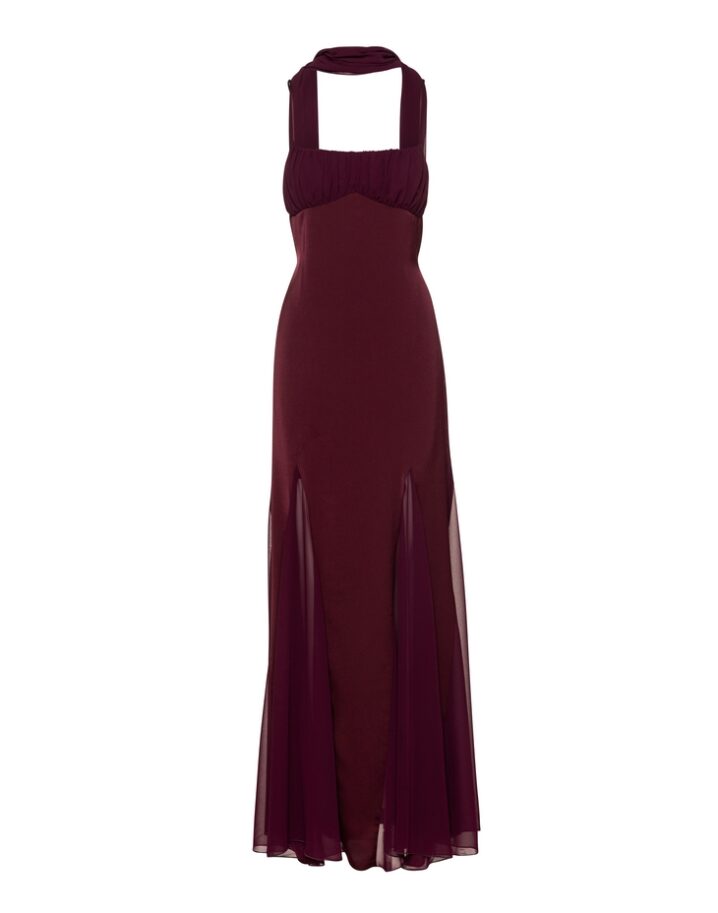 Γυναικείο Φόρεμα Gabrielle-Burgundy - Image 3