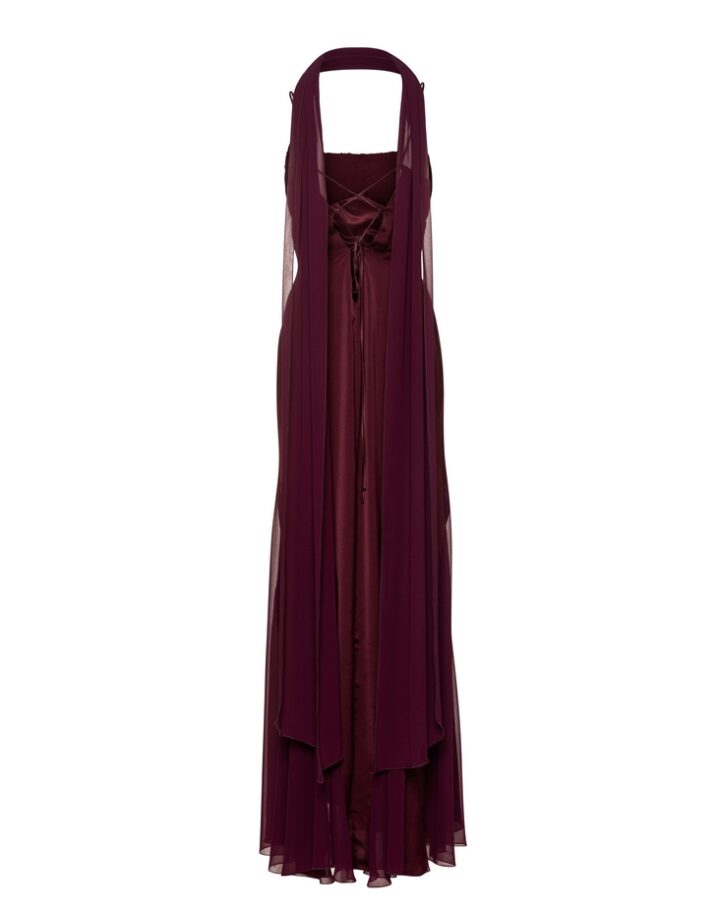 Γυναικείο Φόρεμα Gabrielle-Burgundy - Image 4