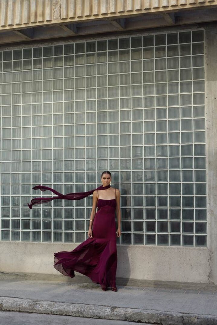 Γυναικείο Φόρεμα Gabrielle-Burgundy - Image 2