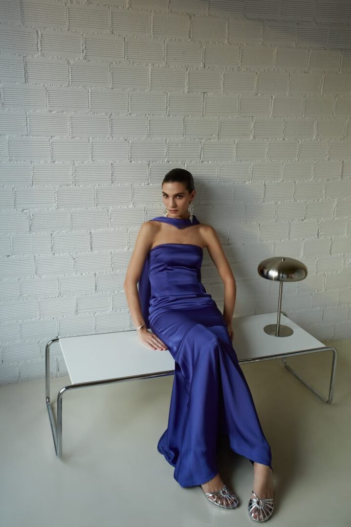 Γυναικείο Φόρεμα Maxi Nepheli-Perplish Blue - Image 2