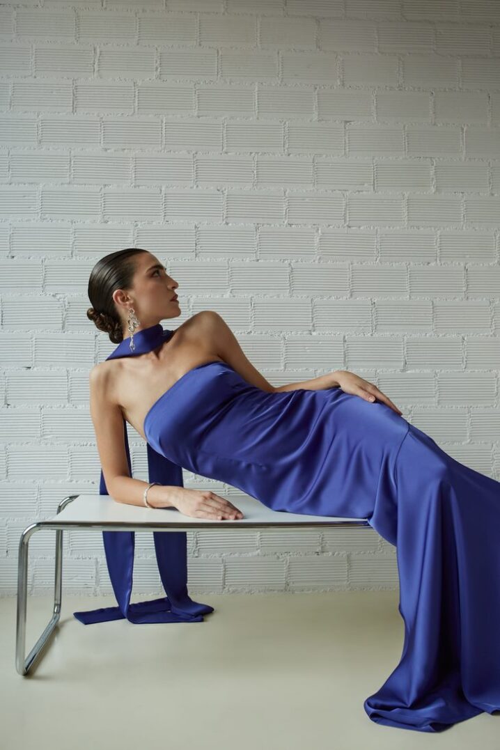 Γυναικείο Φόρεμα Maxi Nepheli-Perplish Blue