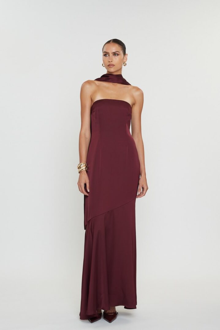 Γυναικείο Φόρεμα Maxi Nepheli-Burgundy - Image 3