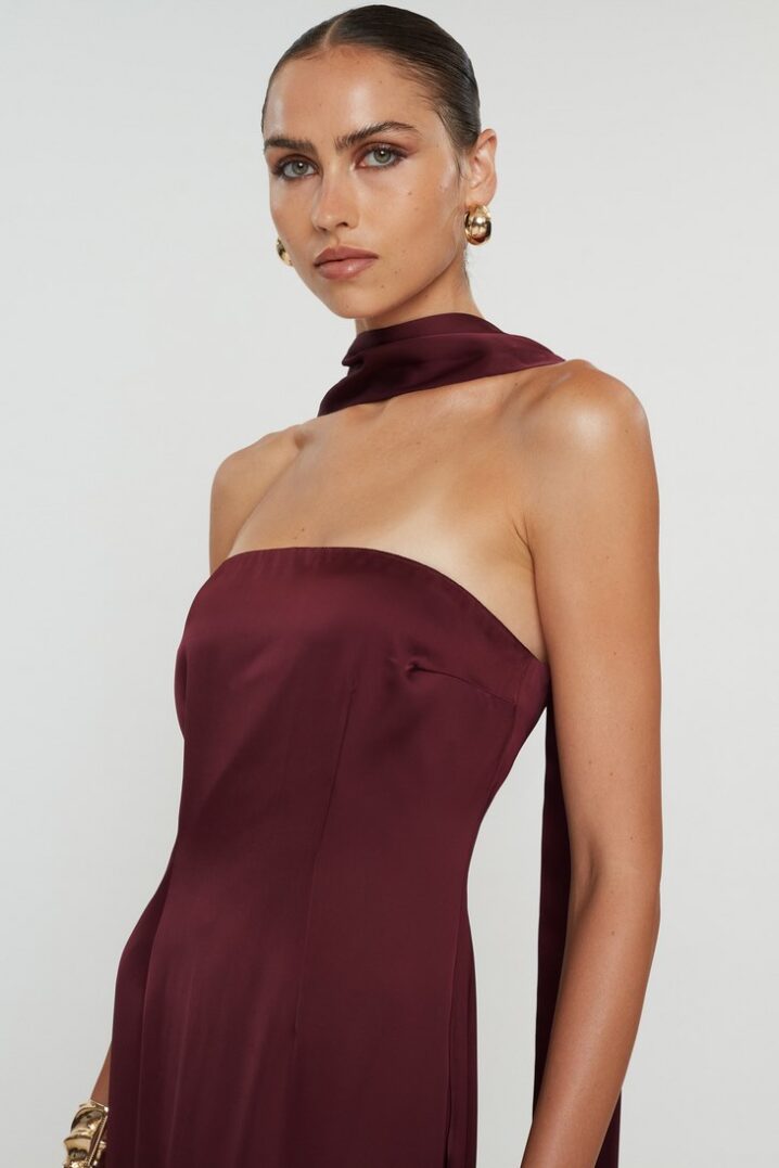 Γυναικείο Φόρεμα Maxi Nepheli-Burgundy - Image 2
