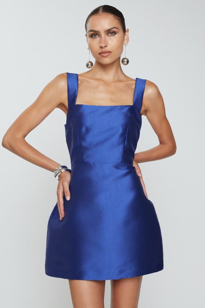 Γυναικείο φόρεμα Mini Vasiliki-Royal Blue - Image 2
