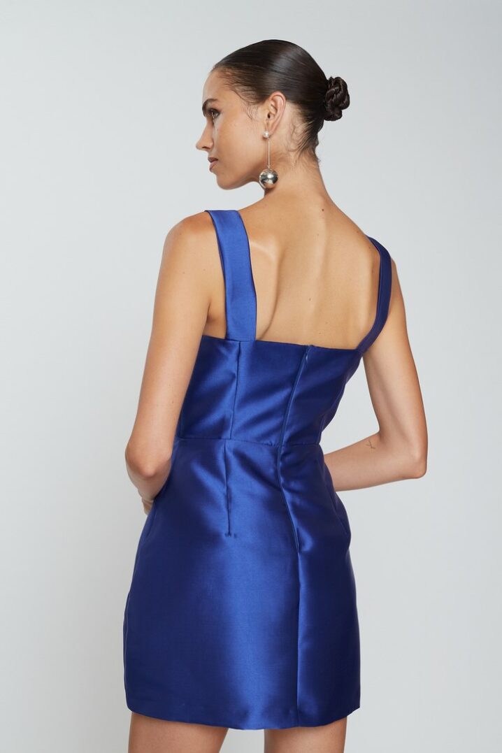 Γυναικείο φόρεμα Mini Vasiliki-Royal Blue - Image 3