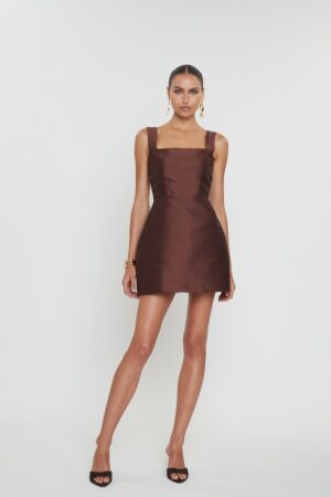 Γυναικείο Φόρεμα Mini Vasiliki-Brown