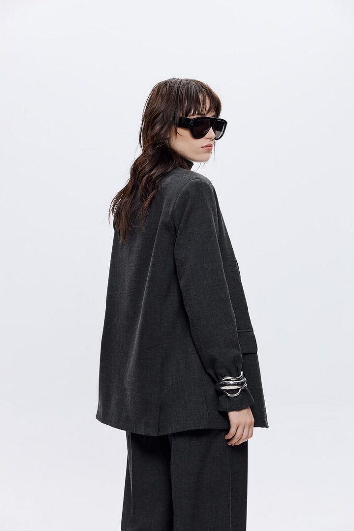 Γυναικείο Christa Oversize Blazer-Γκρι - Image 3