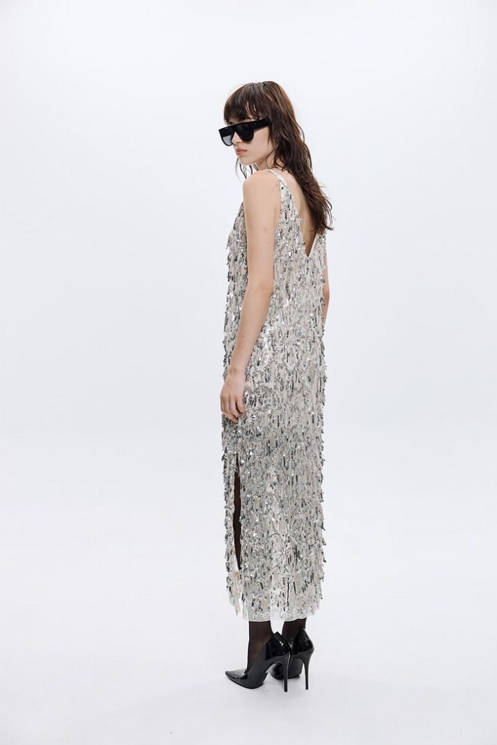 Γυναικείο Φόρεμα Ivory Sequin Dress - Image 4