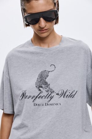 Γυναικεία μπλούζα Purrfectly Wild T-Shirt Grey