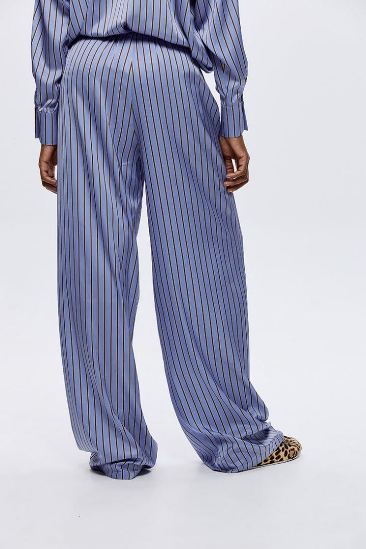 Γυναικείο Παντελόνι Zola Satin Pinstriped blue - Image 2