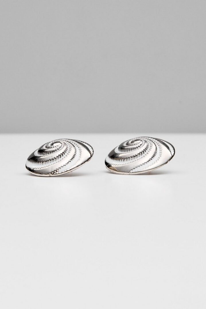 Γυναικεία Vintage Enamel Σκουλαρίκια Silver-Λευκό