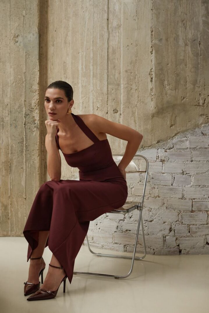 Γυναικείο Φόρεμα  Alba-Burgundy - Image 2