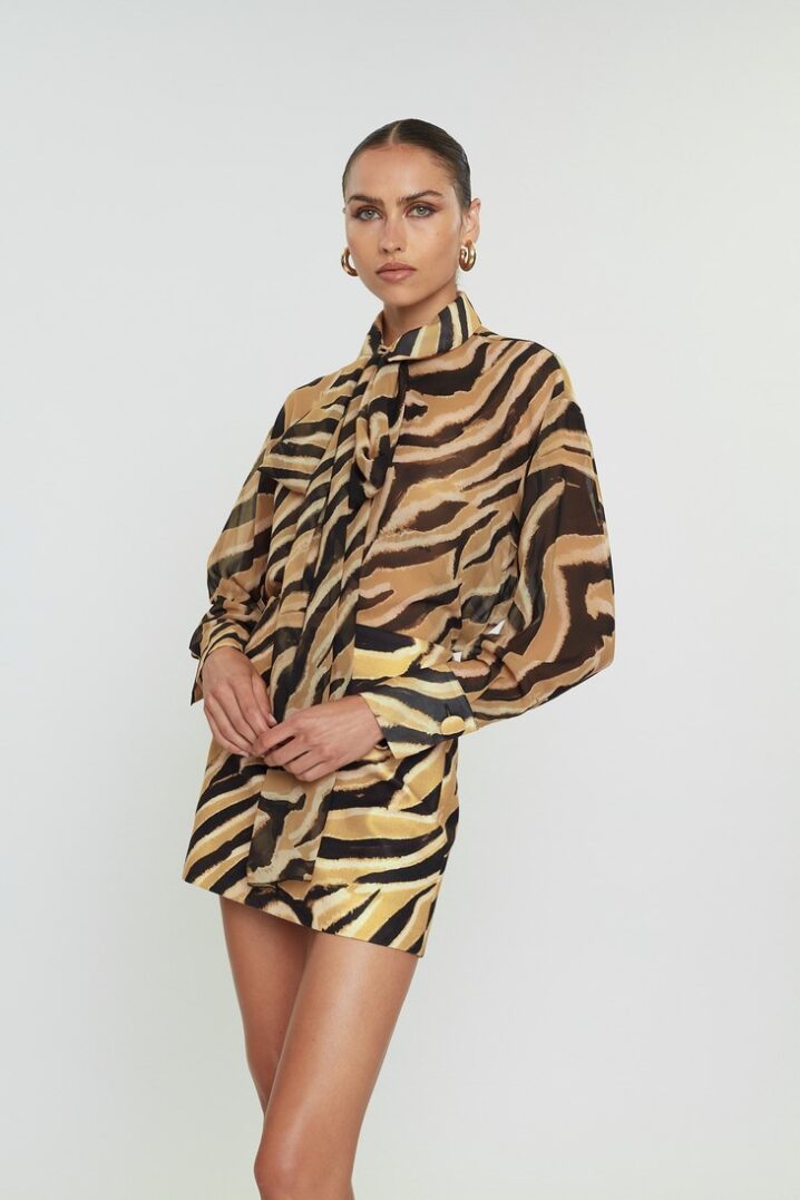 Γυναικείο Μila Πουκάμισο-Caramel Zebra - Image 3