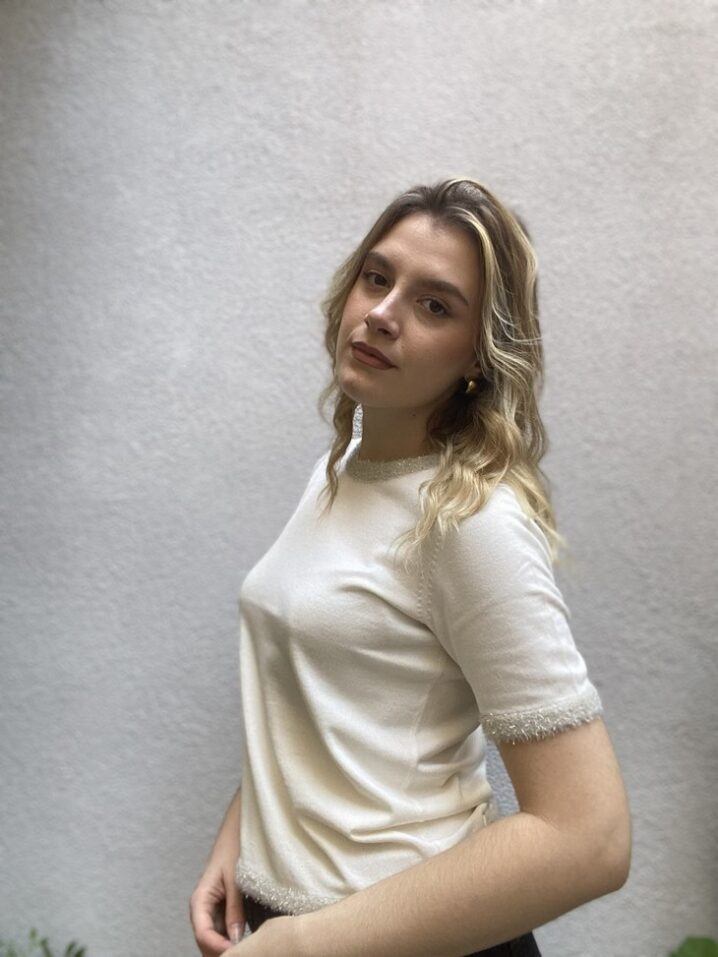 Γυναικεία Πλεκτή Μπλούζα Furglam-Εκρού - Image 2
