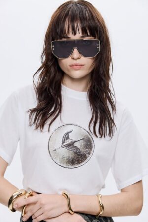 Γυναικείο Korean Coin T-Shirt-Λευκό