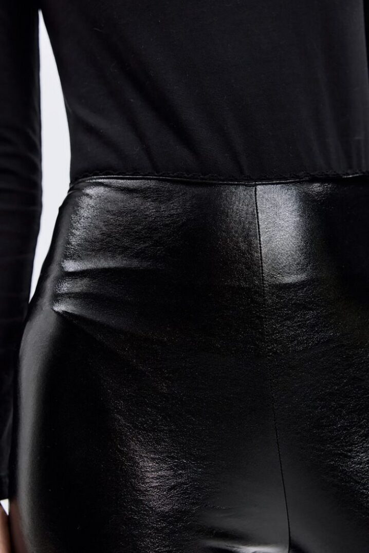 Γυναικείο Rowan Eco-Leather Vinyl Stirrup Leggings-Μαύρο - Image 5