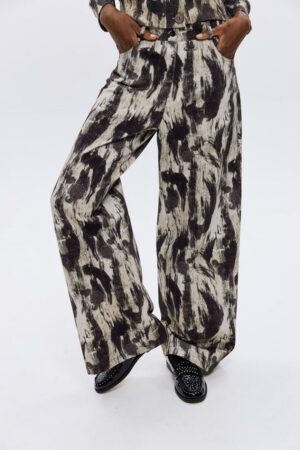 Γυναικείο Clea Tie-Dye Jean Παντελόνι-Καφέ