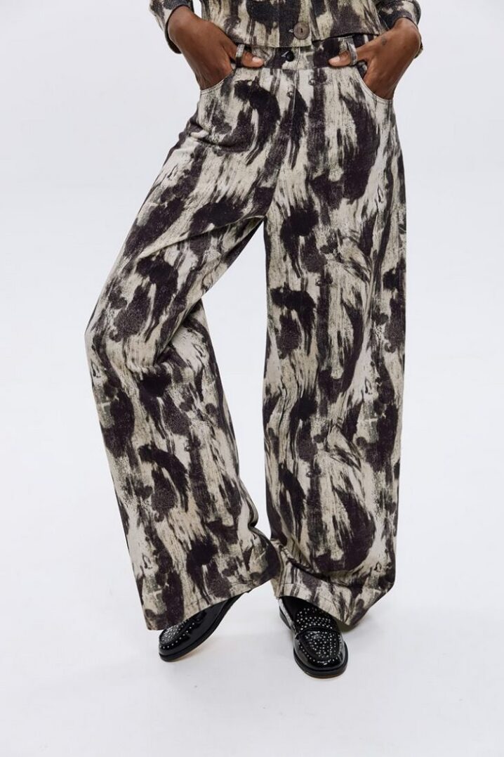 Γυναικείο Clea Tie-Dye Jean Παντελόνι-Καφέ
