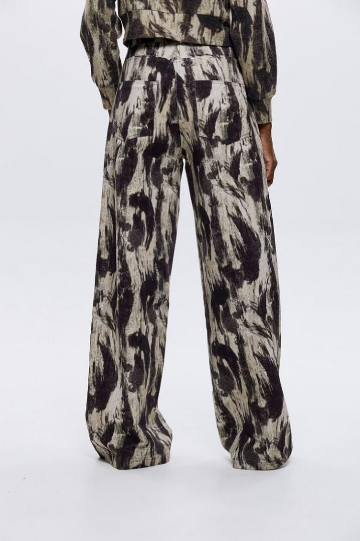 Γυναικείο Clea Tie-Dye Jean Παντελόνι-Καφέ - Image 3