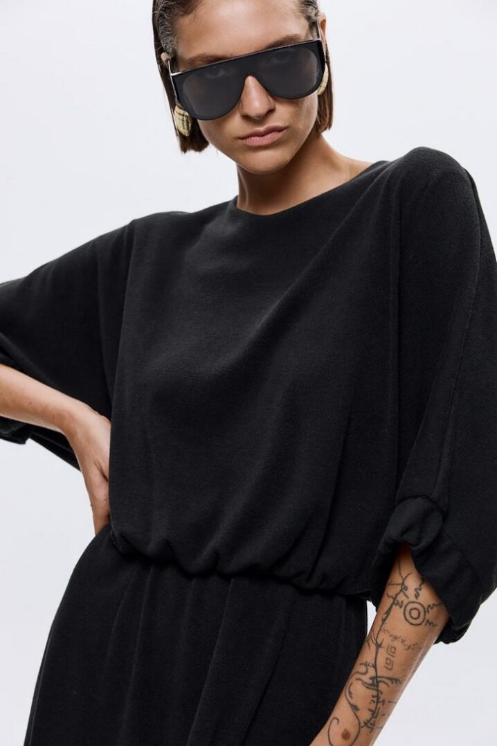 Γυναικείο Stella Knit Φόρεμα-Μαύρο - Image 4